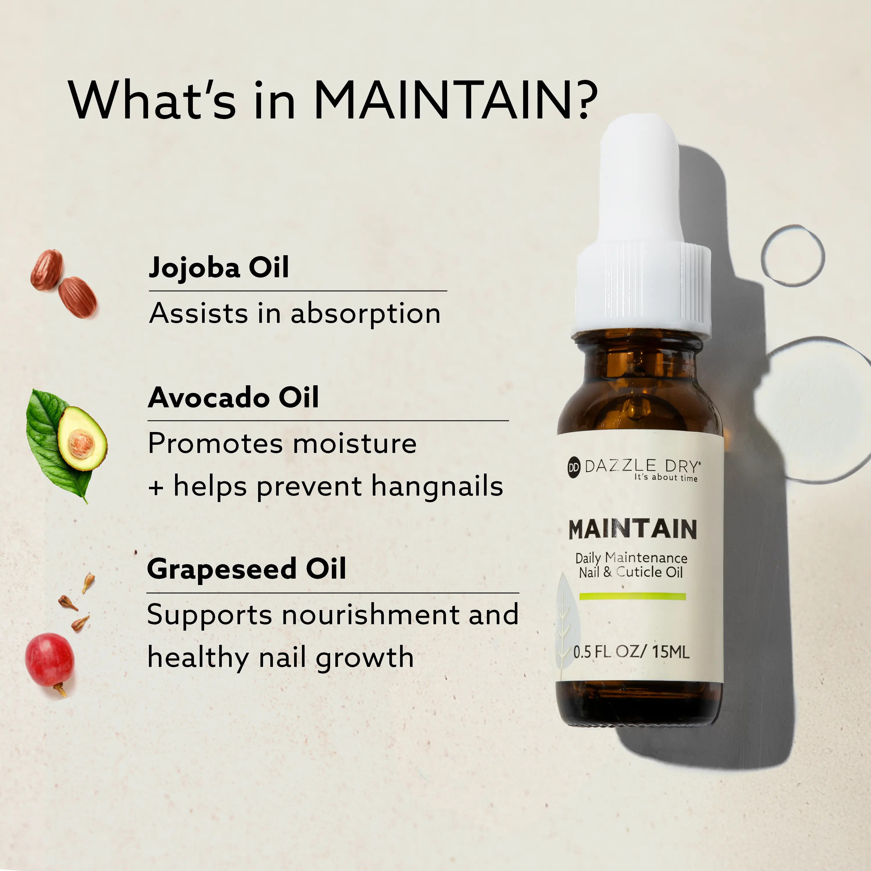 Dazzle Dry Australia & New Zealand MAINTAIN Daily Maintenance Nail & Cuticle Oil